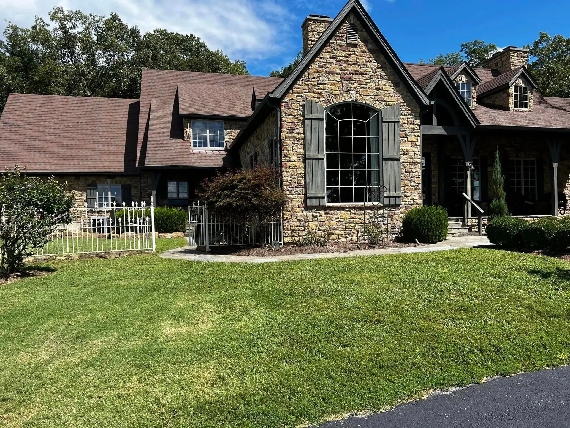 Clean residential property after exterior washing